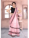 Pink Latest Designer Net Party Wear Sari