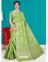 Green Latest Designer Silk Party Wear Sari
