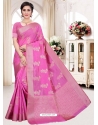 Magenta Latest Designer Silk Party Wear Sari