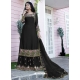 Black Japan Satin Designer Party Wear Palazzo Suit