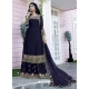 Navy Blue Japan Satin Designer Party Wear Palazzo Suit