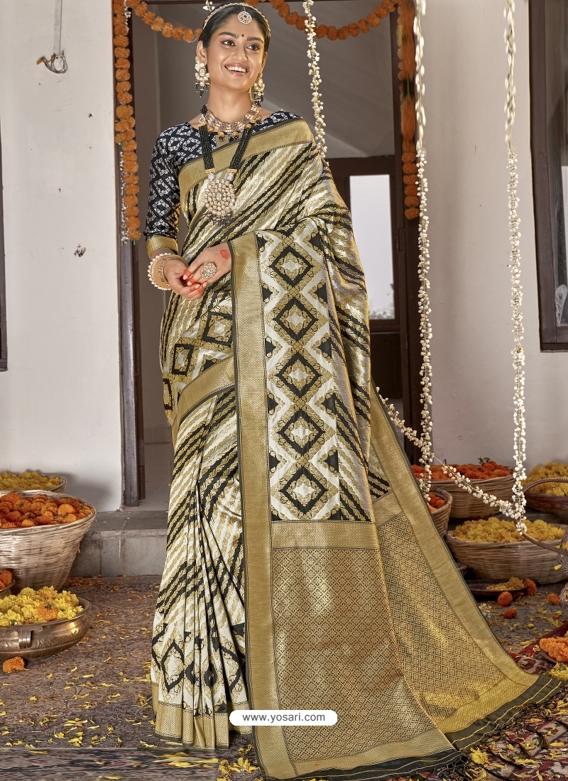 Multi Colour Heavy Designer Wedding Wear Silk Sari