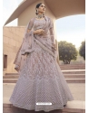 Mauve Designer Soft Net Wedding Lehenga Choli