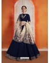 Navy Blue Designer Wedding Lehenga Choli