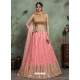 Baby Pink Designer Soft Net Wedding Lehenga Choli