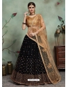 Black Designer Soft Net Wedding Lehenga Choli