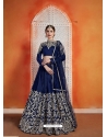 Navy Blue Designer Wedding Lehenga Choli