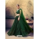 Dark Green Designer Georgette Wedding Lehenga Choli