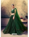 Dark Green Designer Georgette Wedding Lehenga Choli