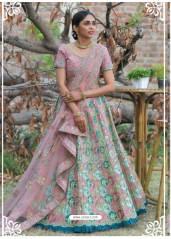 Dusty Pink Latest Designer Wedding Lehenga Choli