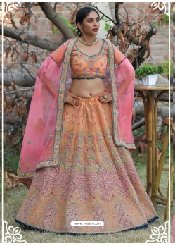 Light Orange Latest Designer Wedding Lehenga Choli