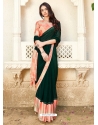 Dark Green Designer Casual Wear Georgette Sari