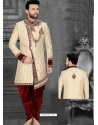 Off White Readymade Designer Indo Western Sherwani