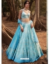 Blue Latest Designer Wedding Lehenga Choli