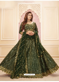 Dark Green Latest Designer Wedding Lehenga Choli
