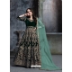 Dark Green Designer Velvet Wedding Wear Anarkali Suit
