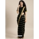 Black Heavy Designer Party Wear Cotton Silk Sari