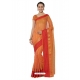 Orange Heavy Designer Party Wear Cotton Silk Sari