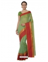 Green Heavy Designer Party Wear Cotton Silk Sari