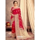 Red Heavy Designer Party Wear Silk Sari