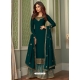 Teal Designer Party Wear Georgette Palazzo Suit