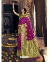 Purple Heavy Designer Party Wear Banarasi Silk Sari