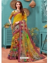 Multi Colour Designer Casual Wear Linen Cotton Sari