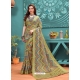 Pista Green Designer Casual Wear Linen Cotton Sari