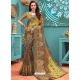 Brown Designer Casual Wear Linen Cotton Sari