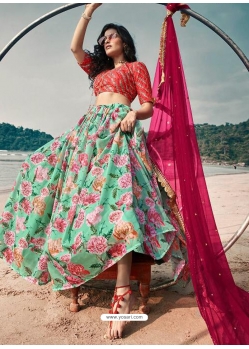 Sea Green Latest Designer Wedding Lehenga Choli
