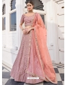 Dusty Pink Latest Designer Wedding Lehenga Choli