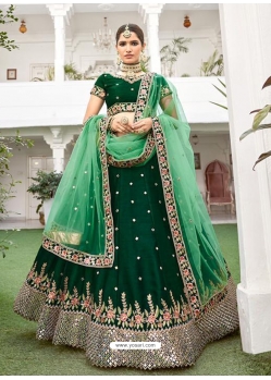 Dark Green Latest Designer Wedding Lehenga Choli