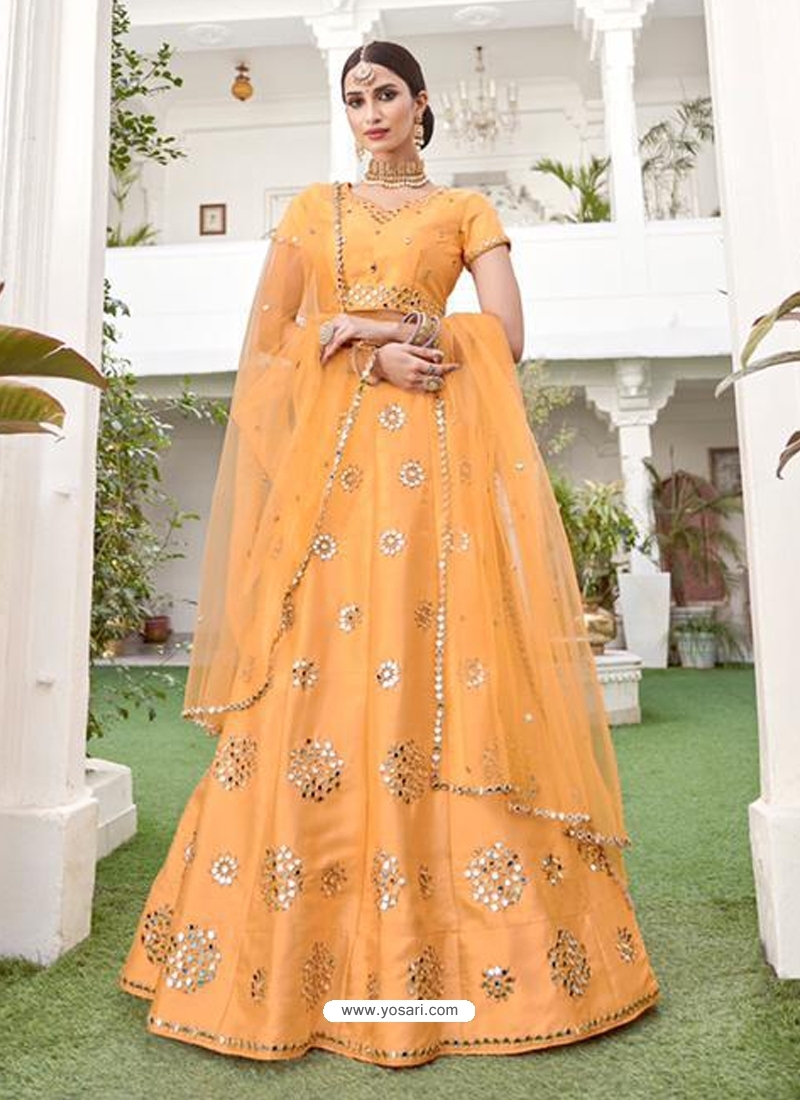 Light Orange Latest Designer Wedding Lehenga Choli