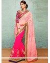 Opulent Pink Shade Faux Georgette Saree