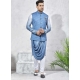 Blue Exclusive Readymade Designer Kurta Pajama With Waistcoat