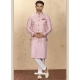 Pink Exclusive Readymade Designer Kurta Pajama With Waistcoat