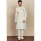 White Exclusive Readymade Designer Kurta Pajama With Waistcoat