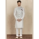 White Exclusive Readymade Designer Kurta Pajama With Waistcoat