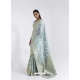Sky Blue Latest Designer Party Wear Pure Linen Weaving Sari