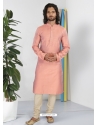 Peach Exclusive Readymade Designer Kurta Pajama