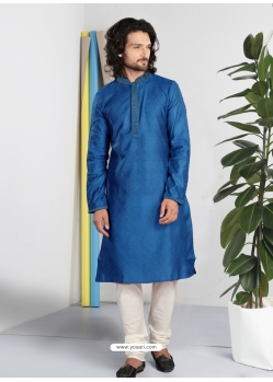 Dark Blue Exclusive Readymade Designer Kurta Pajama