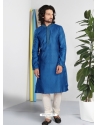 Dark Blue Exclusive Readymade Designer Kurta Pajama