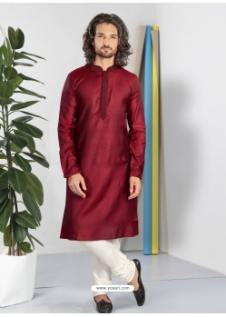 Maroon Exclusive Readymade Designer Kurta Pajama