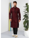 Maroon Exclusive Readymade Designer Kurta Pajama