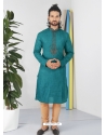 Teal Exclusive Readymade Designer Kurta Pajama