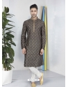 Dark Grey Exclusive Readymade Designer Kurta Pajama