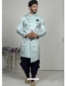 Silver Readymade Designer Indo Western Sherwani