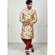 Cream Readymade Designer Indo Western Sherwani