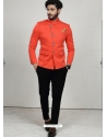 Orange Readymade Designer Indo Western Sherwani