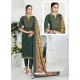Dark Green Designer Pure Maslin Churidar Salwar Suit